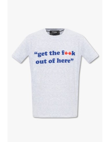 T-shirt gris Dsquared homme
