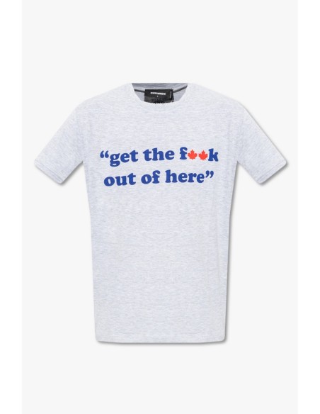 T-shirt gris Dsquared homme