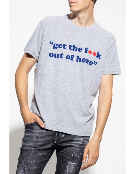 T-shirt gris Dsquared homme