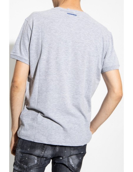 T-shirt gris Dsquared homme