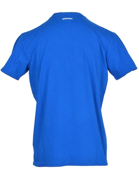 T-shirt bleu Dsquared homme