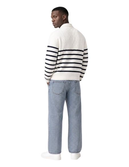 Sweat blanc coton bio Tommy Hilfiger Jeans homme