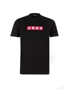 T-shirt noir imprimé Dsquared2 homme