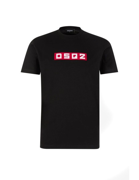 T-shirt noir imprimé Dsquared2 homme