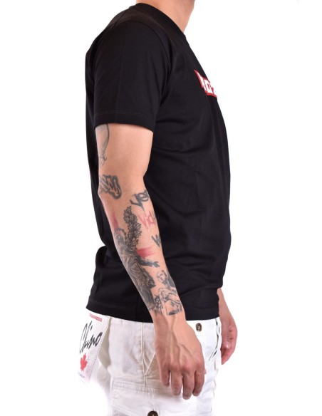 T-shirt noir imprimé Dsquared2 homme
