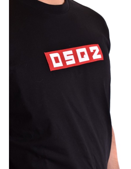 T-shirt noir imprimé Dsquared2 homme