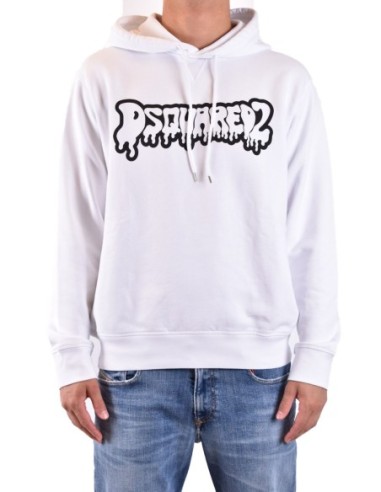 Sweat blanc Dsquared2 homme