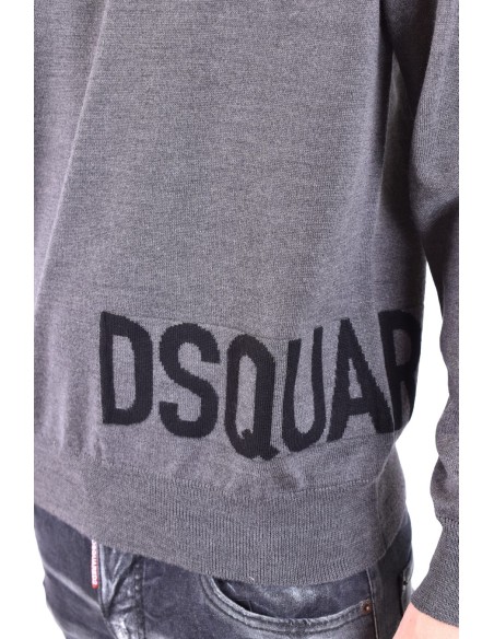 Pull gris Dsquared2 homme