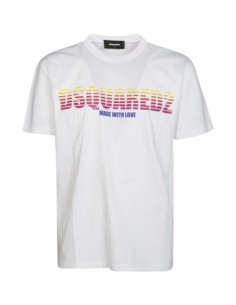 T-shirt blanc Dsquared2 homme