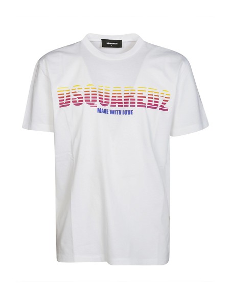 T-shirt blanc Dsquared2 homme