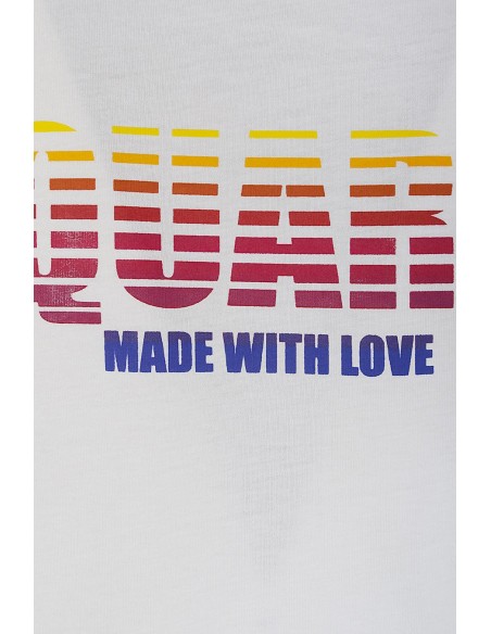 T-shirt blanc Dsquared2 homme