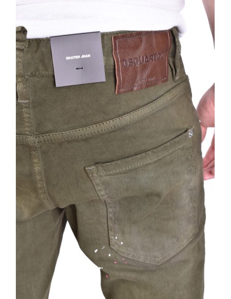 Jeans vert Dsquared2 homme