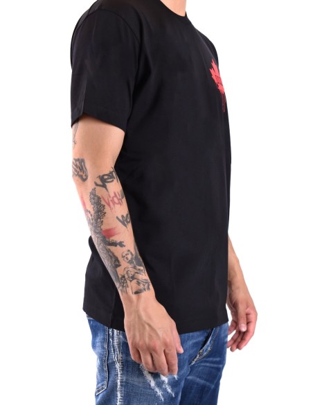 T-shirt noir Dsquared2 homme