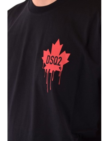 T-shirt noir Dsquared2 homme