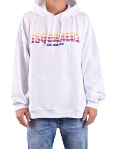 Sweat blanc Dsquared2 homme