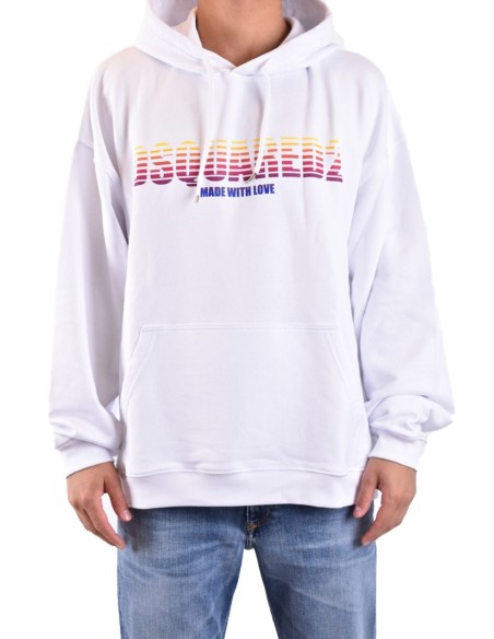 Sweat blanc Dsquared2 homme