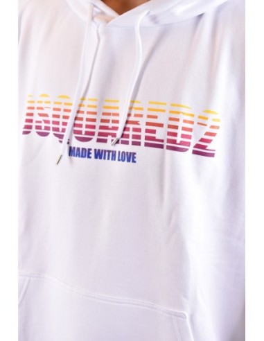 Sweat blanc Dsquared2 homme