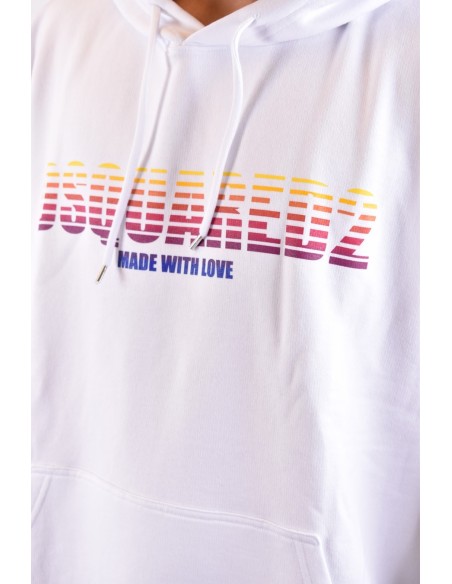 Sweat blanc Dsquared2 homme