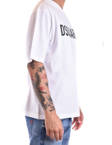 T-shirt blanc Dsquared2 homme