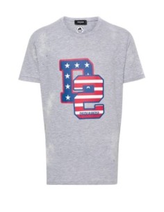 T-shirt gris Dsquared2 homme