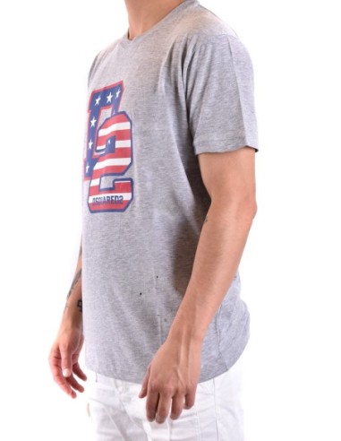 T-shirt gris Dsquared2 homme