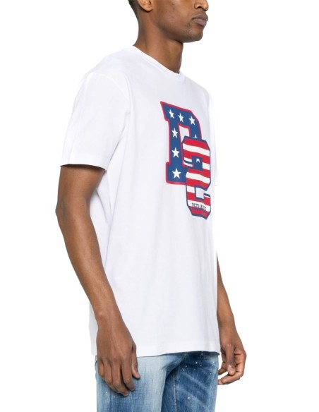 T-shirt blanc Dsquared2 homme