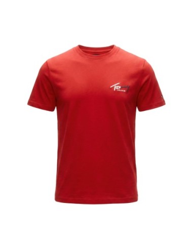 T-shirt rouge coton bio Tommy Hilfiger Jeans homme
