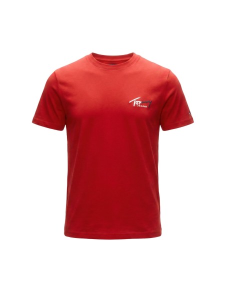 T-shirt rouge coton bio Tommy Hilfiger Jeans homme