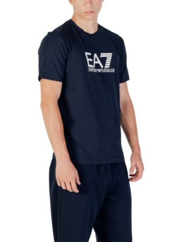 T-shirt bleu Ea7 homme