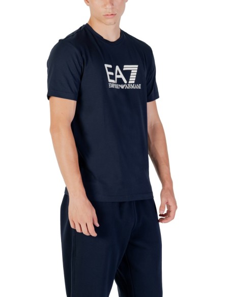 T-shirt bleu Ea7 homme