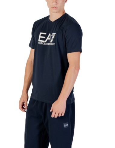 T-shirt bleu Ea7 homme