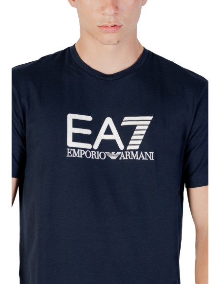T-shirt bleu Ea7 homme