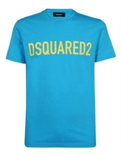 T-shirt bleu azur Dsquared2 homme