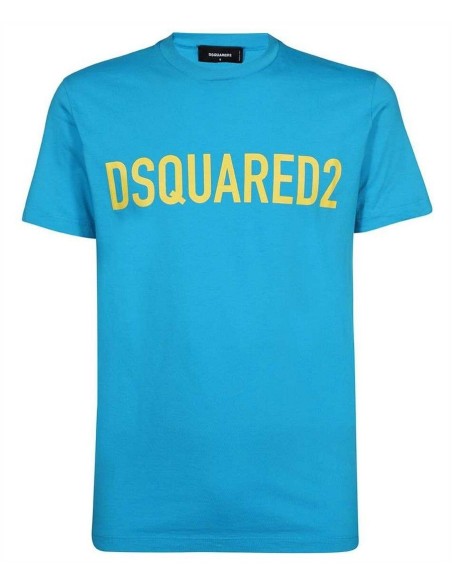 T-shirt bleu azur Dsquared2 homme