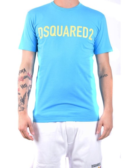 T-shirt bleu azur Dsquared2 homme