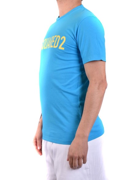 T-shirt bleu azur Dsquared2 homme