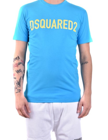 T-shirt bleu azur Dsquared2 homme