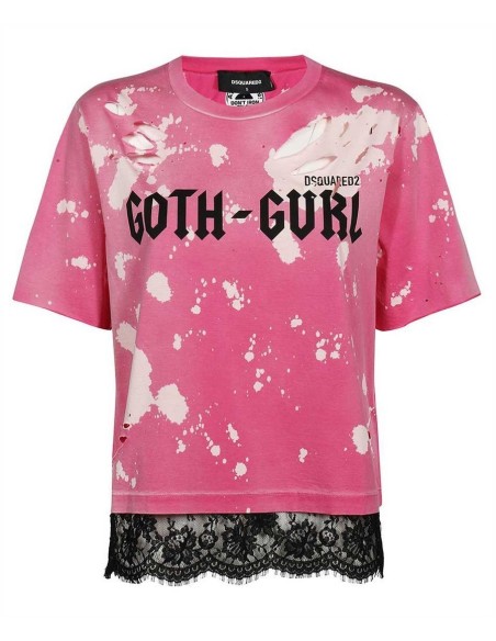 T-shirt rose Dsquared2 femme