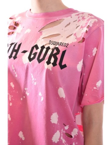 T-shirt rose Dsquared2 femme