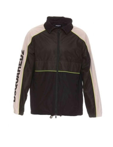 Veste noire imprimée Dsquared2 homme
