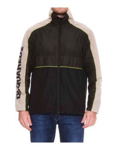 Veste noire imprimée Dsquared2 homme
