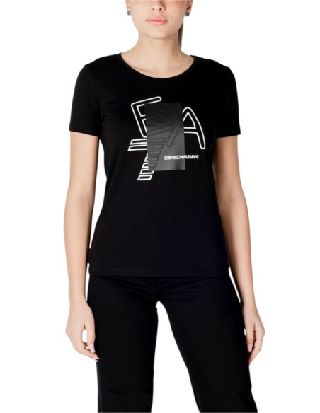 T-shirt noir imprimé Ea7 femme