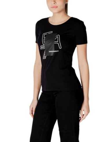 T-shirt noir imprimé Ea7 femme