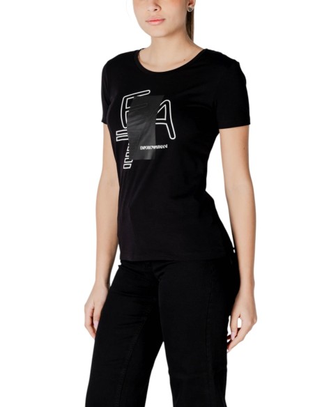 T-shirt noir imprimé Ea7 femme