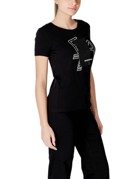 T-shirt noir imprimé Ea7 femme