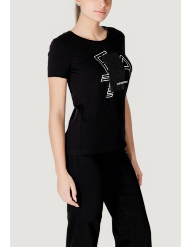 T-shirt noir imprimé Ea7 femme