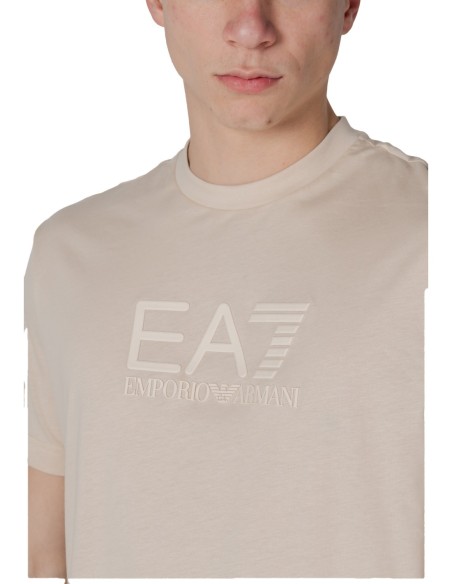 T-shirt beige Ea7 homme