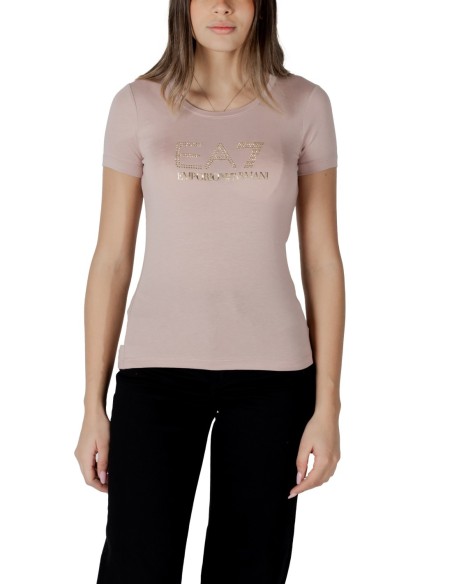 T-shirt rose Ea7 femme
