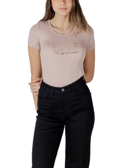 T-shirt rose Ea7 femme
