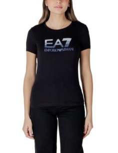 T-shirt noir imprimé Ea7 femme